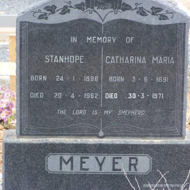 MEYER Stanhope 1896-1962 &amp; Catharina Maria 1891-1971