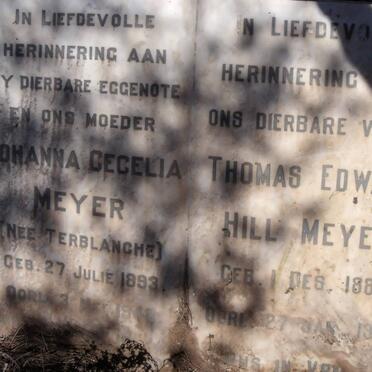 MEYER Thomas Edward Hill 1886-1969 &amp; Johanna Cecelia TERBLANCHE 1893-194?