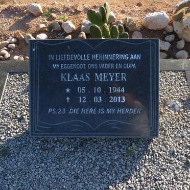 MEYER Klaas 1944-2013