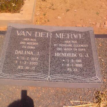 MERWE Hendrik G.J., van der 1918-1998 & Dalina I. 1922-2003