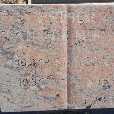 MERWE Esther, van der 1915-2003