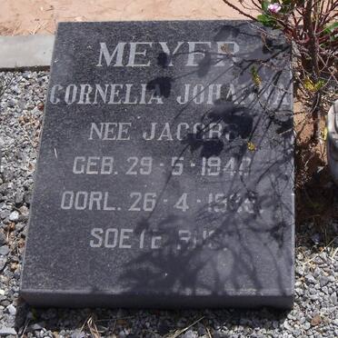 MEYER Cornelia Johanna nee JACOBS 1940-1985