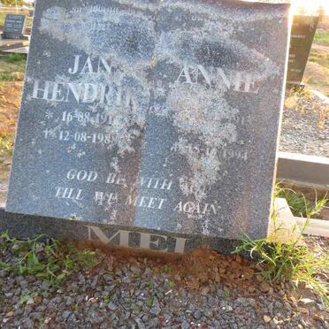 MEI Jan Hendrik 1916-1988 & Annie 1913-1994