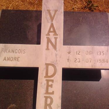 MERWE Francois Andre, van der 195?-1994