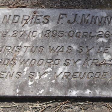 MINNIE Andries F.J. 1895-1945
