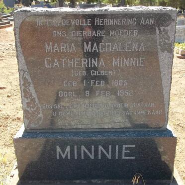 MINNIE Maria Magdalena Catherina nee GILBERT 1885-1952