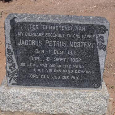 MOSTERT Jacobus Petrus 1915-1952
