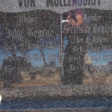 MOLLENDORFF John George, von ?-1911 &amp; Gertruida Magaritha DE VILLIERS ?-1911