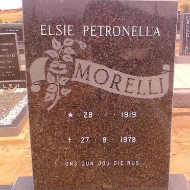 MORELLI Elsie Petronella 1919-1978