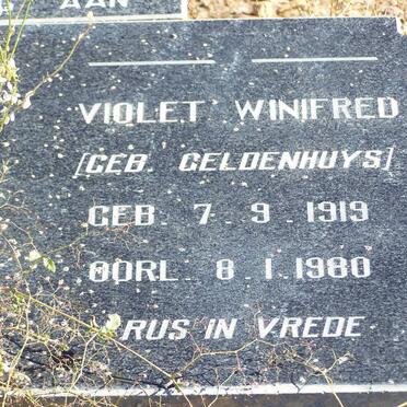 MOSTERT Violet Winifred nee GELDENHUYS 1919-1980