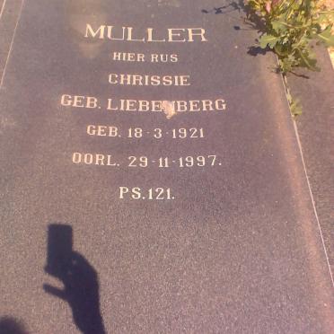 MULLER Chrissie nee LIEBENBERG 1921-1997