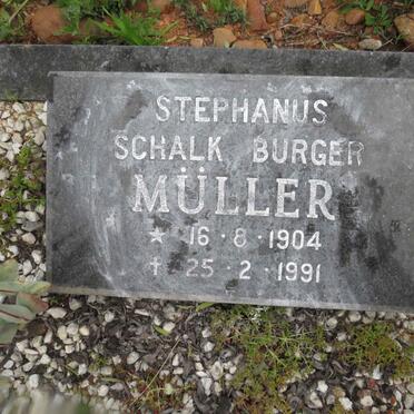 MULLER Stephanus Schalk Burger 1904-1991