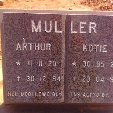 MULLER Arthur 1920-1994 &amp; Kotie 1923-1995