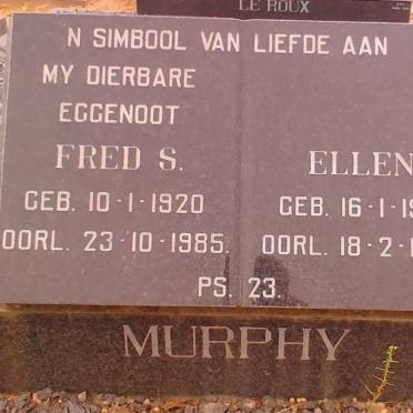MURPHY Fred S. 1920-1985 &amp; Ellen 1931-1989
