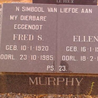 MURPHY Fred S. 1920-1985 &amp; Ellen 1931-1989