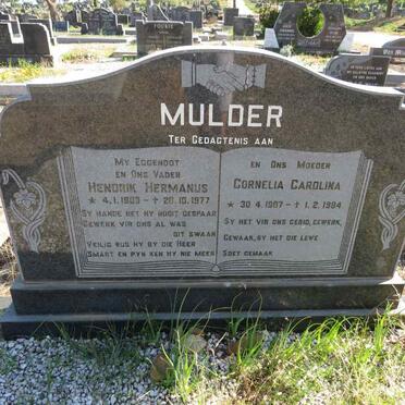 MULDER Hendrik Hermanus 1903-1977 & Cornelia Carolina 1907-1984