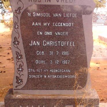 MULLER Jan Christoffel 1916-1967