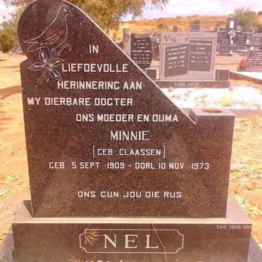 NEL Minnie nee CLAASSEN 1909-1973