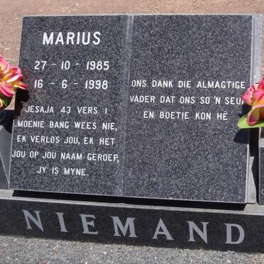 NIEMAND Marius 1985-1998