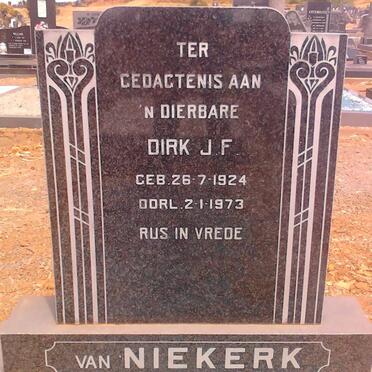 NIEKERK Dirk J.F., van 1924-1973