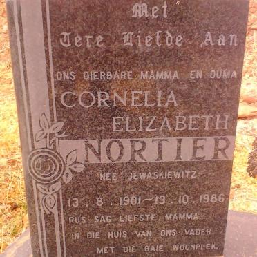 NORTIER Cornelia Elizabeth nee JEWASKIEWITZ 1901-1986