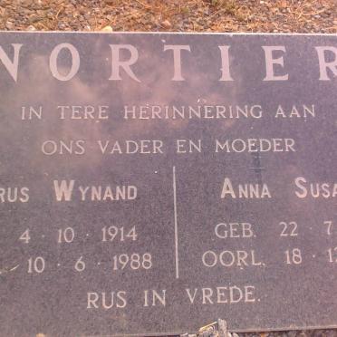 NORTIER Petrus Wynand 1914-1988 &amp; Anna Susarah 1915-1991