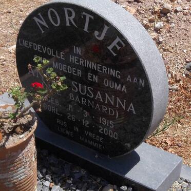 NORTJE Anna Susanna nee BARNARD 1915-2000