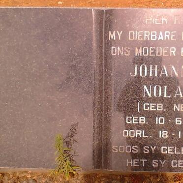 NOLAN Johanna E. nee NEL 1913-1978