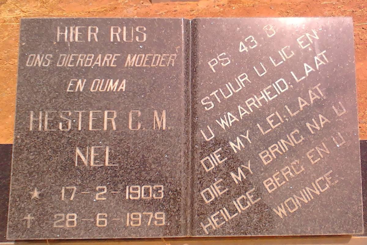 NEL Hester C.M. 1903-1979