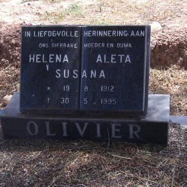 OLIVIER Helena Aleta Susana 1912-1995