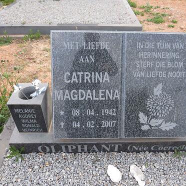 OLIPHANT Catrina Magdalena nee COERECIUS 1942-2007