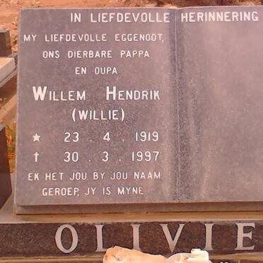 OLIVIER Willem Hendrik 1919-1997