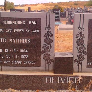 OLIVIER Pieter Mattheus 1904-1972 &amp; Helena Catharina 1912-1982