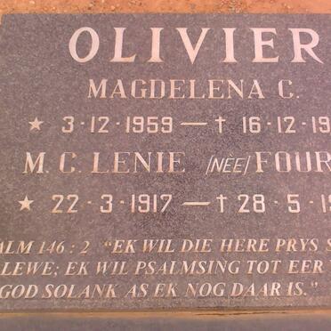 OLIVIER Magdalena C &amp; M. C. Lenie