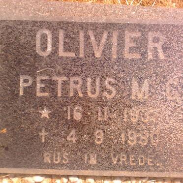 OLIVIER Petrus M.C. 193?-1980