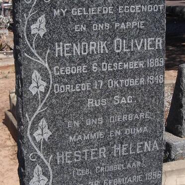 OLIVIER Hendrik 1889-1948 &amp; Hester Helena GROBBELAAR 1896-1971
