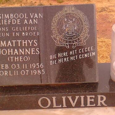 OLIVIER Matthys Johannes 1956-1985
