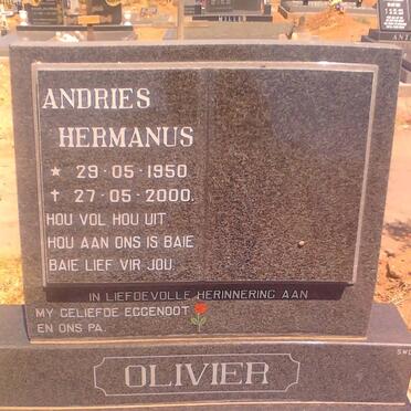 OLIVIER Andries Hermanus 1950-2000