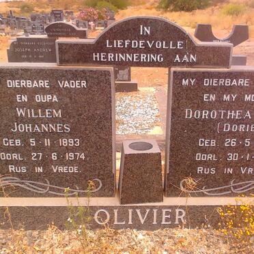 OLIVIER Willem Johannes 1893-1974&amp; Dorothea P.S.C. 1894-1972