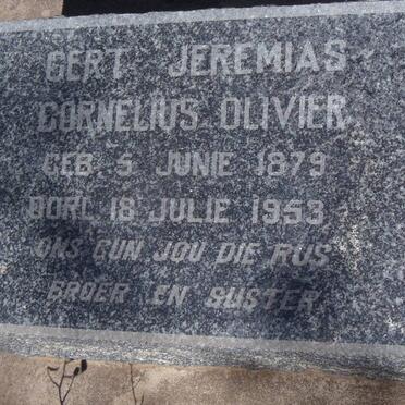 OLIVIER Gert Jeremias Cornelius 1879-1953