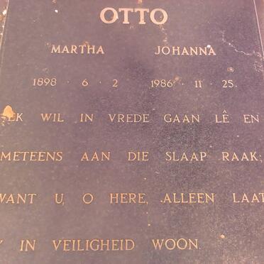 OTTO Martha Johanna 1898-1986