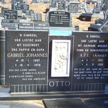 OTTO Gabriël Johannes 1907-1976 &amp; A.P.E. 1912-1999