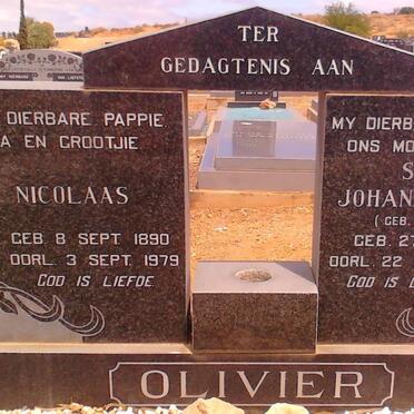 OLIVIER Nicolaas 1890-1979 &amp; Johanna Maria 1899-1973