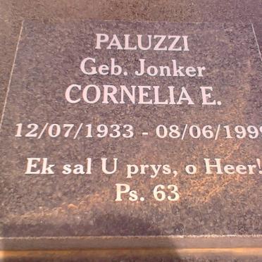 PALUZZI Cornelia E.  nee JONKER 1933-1999