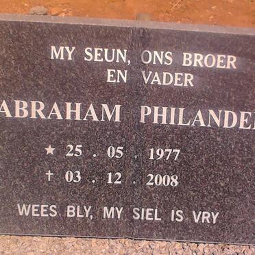 PHILANDER Abraham 1977-2008