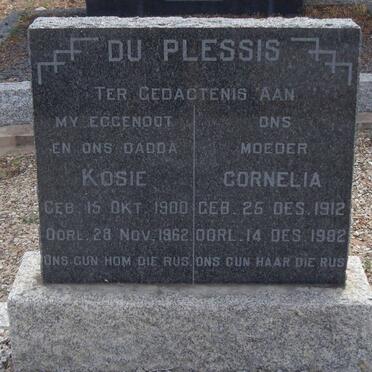 PLESSIS Kosie, du 1900-1962 &amp; Cornelia 1912-1992