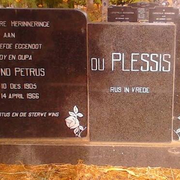 PLESSIS Wynand Petrus, du 1905-1966 &amp; Johanna Petronella SAAYMAN 1904-1977