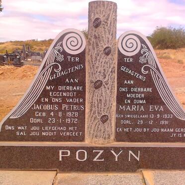 POZYN Jacobus Petrus 1928-1972 &amp; Maria Eva SWIEGELAAR 1933-1991