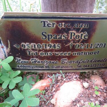 POTE Spaas 1945-2011