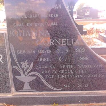 POTGIETER Johanna Cornelia nee VAN ROOYEN 1909-1996